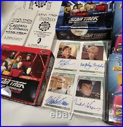 Star Trek Lot Playing Cards, Signed Cards, Figures NEW & USED