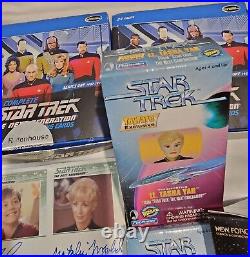 Star Trek Lot Playing Cards, Signed Cards, Figures NEW & USED