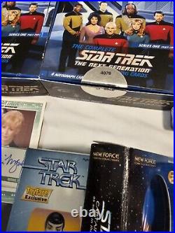 Star Trek Lot Playing Cards, Signed Cards, Figures NEW & USED