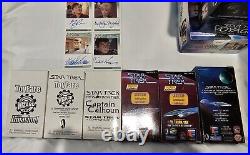 Star Trek Lot Playing Cards, Signed Cards, Figures NEW & USED