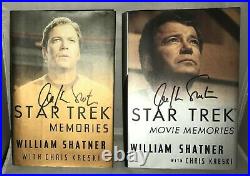 Star Trek Memories & Star Trek Movie Memories Autographed by William Shatner