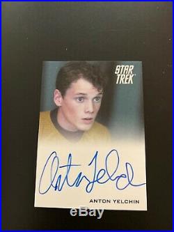 Star Trek Movie 2009 Anton Yelchin Chekov Autograph/Badge/Costume Cards