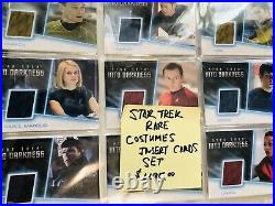Star Trek Movie Into Darkness Rare Complete Costumes Insert Cards Set