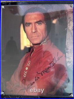 Star Trek Movie Ricardo Montalban Khan Signed 8x10 Photos Mounted Plaque 1991