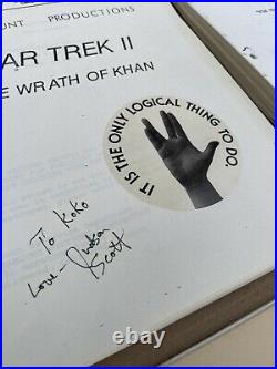 Star Trek Movie Scripts Manuscripts Lot Of 4 Copied Live Signed Judson Scott