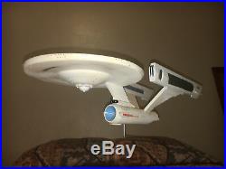 Star Trek Movie USS Enterprise Spaceship NCC-1701 1979 Wood Model Folk Art