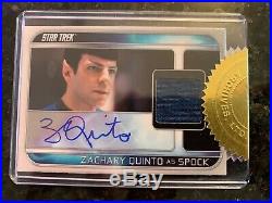 Star Trek Movie Zachary Quinto Autograph Costume Relic Card 20/250