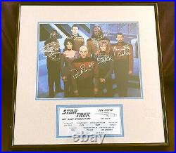 Star Trek Next Generation Cast Framed Signed Photo Plaque LE 47/2500 COA