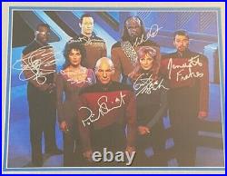 Star Trek Next Generation Cast Framed Signed Photo Plaque LE 47/2500 COA