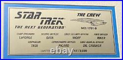 Star Trek Next Generation Cast Framed Signed Photo Plaque LE 47/2500 COA