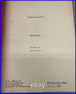 Star Trek Original Series Original Script The Empath 1968 Revised Final Draft