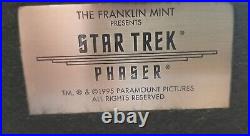 Star Trek Phaser 30th Anniversary Franklin Mint 1995 Limited Edition With Stand