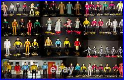 Star Trek Playmates Action Figures Huge Lot of 70 and Collector Cases plus more