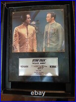 Star Trek Space Seed Ncc 1701 Limited Editon Khan Kirk Plaque