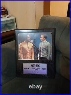 Star Trek Space Seed Ncc 1701 Limited Editon Khan Kirk Plaque