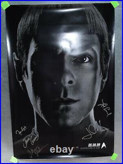 Star Trek Spock Movie Poster 2009 Cast Signed 5x Zoe Saldana John Cho