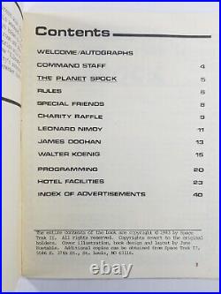 Star Trek St. Louis 1983 Convention Book With 3 Autographs Nimoy, Doohan, Koenig