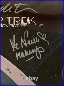 Star Trek The Motion Picture 12x18 Poster Signed By 5! Shatner Nichols Takei