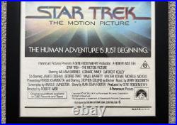 Star Trek The Motion Picture 1979 AU Daybill Poster, Custom UV Frame, Laserdisc