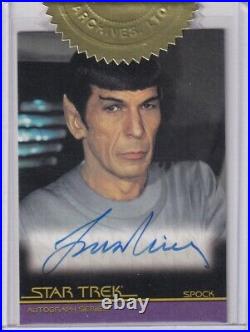 Star Trek The Motion Picture Autograph Card Leonard Nimoy as Spock