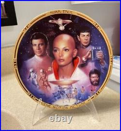 Star Trek The Motion Picture Hamilton Collection Gold Plate + Stand