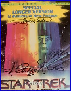 Star Trek The Motion Picture Laserdisc Signed Nichelle Nichols, Majel, Takei +