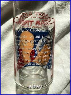 Star Trek The Motion Picture Set Of 3 Glasses Coca-cola 1979, N. Mint-mint, Rare