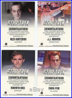 Star Trek The Movie 2009 Autograph Trading Card Set 15 Different