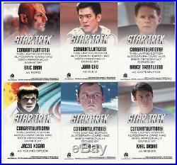 Star Trek The Movie 2009 Autograph Trading Card Set 15 Different