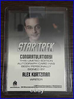 Star Trek The Movie 2009 Writer Alex Kurtzman Limited Autograph Card