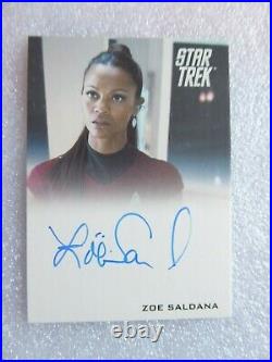 Star Trek The Movie 2009 Zoe Saldana as Uhura Autograph Card