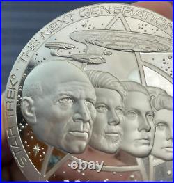 Star Trek The Next Generation 1992 5th Anniversary 6.2 Oz. 925 Sterling Silver