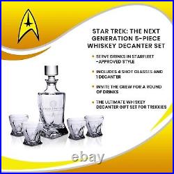 Star Trek The Next Generation 5-Piece Whiskey Decanter Set USS Enterprise