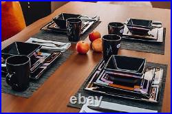 Star Trek The Next Generation LCARS Interface 16-Piece Ceramic Dinnerware Set