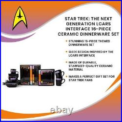 Star Trek The Next Generation LCARS Interface 16-Piece Ceramic Dinnerware Set