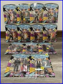 Star Trek The Next Generation Lot of 13 Unpunched Playmates Figures See Discript