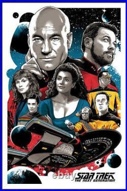 Star Trek The Next Generation Mini Giclee Fine Art Print Movie Poster Mondo #/50