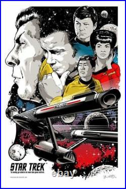 Star Trek To Boldly Go San Diego Comic-con Sdcc Movie Poster Budich Mondo #/500