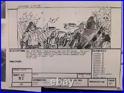 Star wars storyboards Empire Strikes Back movie props George Lucas production