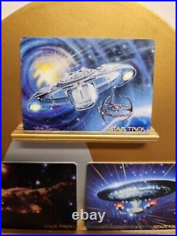 The Hamilton Collection Star Trek Porcelain Card Set With Wall Display