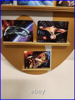 The Hamilton Collection Star Trek Porcelain Card Set With Wall Display