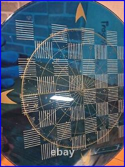 The Official Star Trek Checkers Set (WITH GLASS BOARD) 1993 Franklin Mint, New