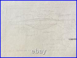 USS Enterprise Star Trek Fleet Schematics Blueprint Poster Vintage Lot 67S15