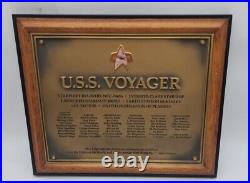 USS Voyager Star Trek Official Commissioning Plaque NCC-74656 Bronze/Sterling