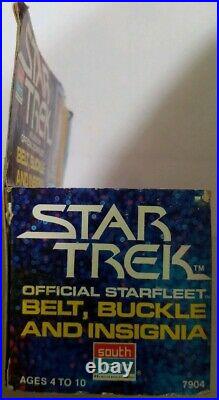 Ultra rare 1979 South Bend STAR TREK Official Starfleet Belt Buckle & Insignia