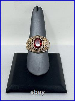 VERY RARE Star Trek Starfleet Academy Gold Tone Red Stone Ring Paramount Pic