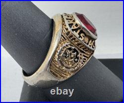 VERY RARE Star Trek Starfleet Academy Gold Tone Red Stone Ring Paramount Pic