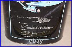 VTG 1977 Star Trek NCC-1701 USS Enterprise Metal Trash Can 13 tall USA NICE HTF