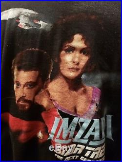 VTG 1995 XL Star Trek Next Generation NOS Riker Troi Picard Shirt Worf TV Movie