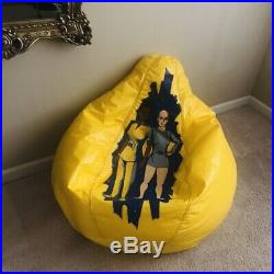 VTG 70s Star Trek motion picture movie Bean bag chair Yellow RARE SHIPPED EMPTY
